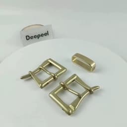 Deepeel 3.9cm Men's Pure Brass Pin Buckle Head Quick Open Buckles Heads Fit 3.6-3.8cm Belt DIY LeatherCraft Hardware Accessories
