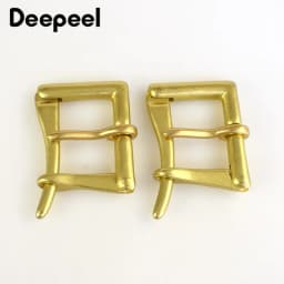 Deepeel 3.9cm Men's Pure Brass Pin Buckle Head Quick Open Buckles Heads Fit 3.6-3.8cm Belt DIY LeatherCraft Hardware Accessories