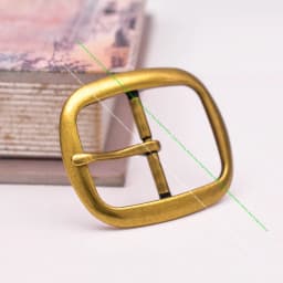 Quality Heavy Duty Retro Brass Plated DIY Leahtercraft Handmade Oval Center Bar Pin Belt Buckle Replacement Fit 35 MM
