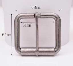 2" (51mm) Antique Silver Heavy Duty Wide Big Mens Roller Belt Buckle End Bar Jeans Leather Belt Buckles Replacement