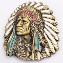 Men's Belt Buckle Indian Head Belt DIY Accessories Western Cowboy Style Smooth Belt Buckle K1