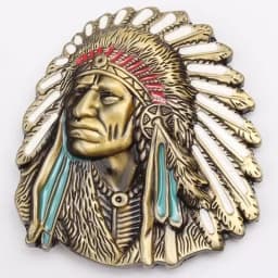 Men's Belt Buckle Indian Head Belt DIY Accessories Western Cowboy Style Smooth Belt Buckle K1