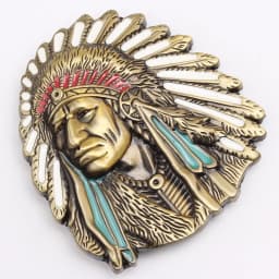 Men's Belt Buckle Indian Head Belt DIY Accessories Western Cowboy Style Smooth Belt Buckle K1