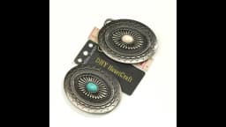 Vintage Silver America Southwest Tribal Traditional Floral Turquoise Men's Huge Leather Belt Buckle Fits 40MM Belt Strap