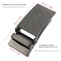 33mm Men's Belt Buckle Hard Alloy Silver Trouser Belt Buckle Non-perforated Belt Buckle Male Gifts