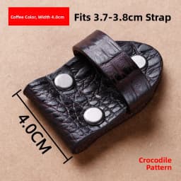 Genuine Leather Belt Buckle Connector Smooth Cowhide Crocodile Pattern Waist Belt Ring Skin Accessories Board Buckle