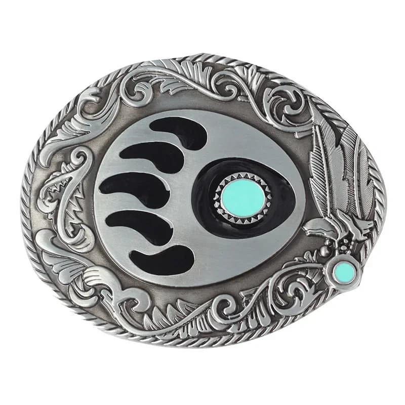 YonbaoDY Belt Buckle for 3.8cm Belt Bear Paw Animal Footprints K130