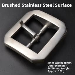 Men's 304 Stainless Steel Day Word Buckle Youth Versatile Belt Buckle Head Leather Belt Accessories 40 Fashionable Acce...