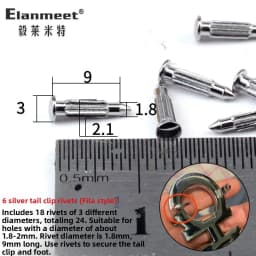  Belt Buckle Part Spring Pin Repair Waist Belt Flat Head Copper Screw Fastener Fashion Accessory Shoe Bag Parts