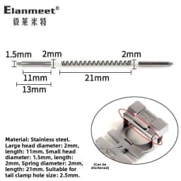  Belt Buckle Part Spring Pin Repair Waist Belt Flat Head Copper Screw Fastener Fashion Accessory Shoe Bag Parts