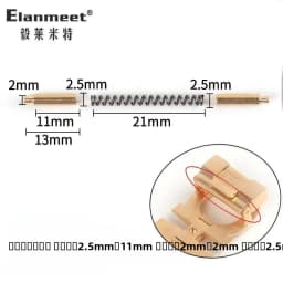  Belt Buckle Part Spring Pin Repair Waist Belt Flat Head Copper Screw Fastener Fashion Accessory Shoe Bag Parts