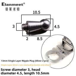  Belt Buckle Part Spring Pin Repair Waist Belt Flat Head Copper Screw Fastener Fashion Accessory Shoe Bag Parts