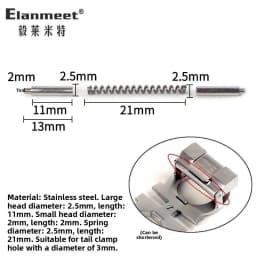  Belt Buckle Part Spring Pin Repair Waist Belt Flat Head Copper Screw Fastener Fashion Accessory Shoe Bag Parts