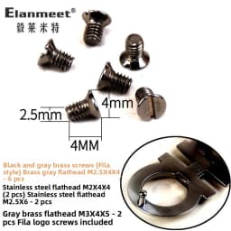  Belt Buckle Part Spring Pin Repair Waist Belt Flat Head Copper Screw Fastener Fashion Accessory Shoe Bag Parts