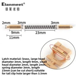  Belt Buckle Part Spring Pin Repair Waist Belt Flat Head Copper Screw Fastener Fashion Accessory Shoe Bag Parts