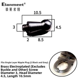  Belt Buckle Part Spring Pin Repair Waist Belt Flat Head Copper Screw Fastener Fashion Accessory Shoe Bag Parts