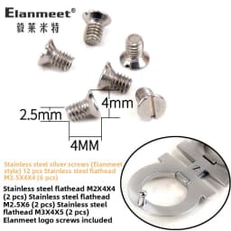  Belt Buckle Part Spring Pin Repair Waist Belt Flat Head Copper Screw Fastener Fashion Accessory Shoe Bag Parts