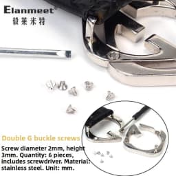 Belt Buckle Part Spring Pin Repair Waist Belt Flat Head Copper Screw Fastener Fashion Accessory Shoe Bag Parts