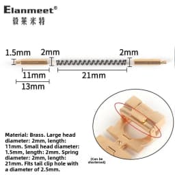  Belt Buckle Part Spring Pin Repair Waist Belt Flat Head Copper Screw Fastener Fashion Accessory Shoe Bag Parts