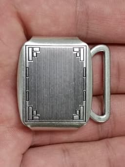 High-End Brass Antique Silver Belt Buckle Sirian Style Belt Clasp Pure Copper Vintage Waist Belt Buckle Brass Premium Buckle