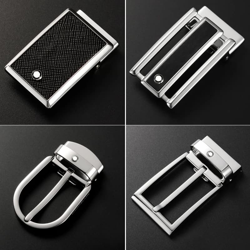 High-End Pure Copper Men's Belt Buckle 35cm Pin Buckle Board Belt Buckle Head Smooth Buckle Accessories Wanbao