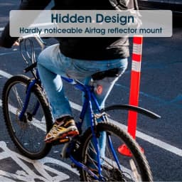 For Airtag Bike Mount Hidden Tail Light Anti-Theft Airtag GPS Tracker Bike Reflector Holder for Mountain Bikes Electric Bicycle