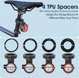 For Airtag Bike Mount Hidden Tail Light Anti-Theft Airtag GPS Tracker Bike Reflector Holder for Mountain Bikes Electric Bicycle
