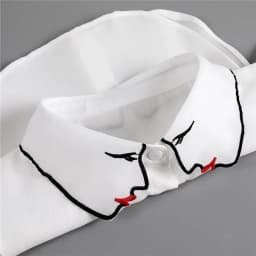 Korean Stand Lapel False Collar Women Embroidery Faux Col Half Shirt Blouse Fake Collars Sweater Shirt Detachable Collars