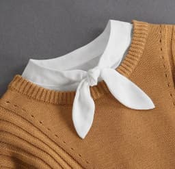 Korean Stand Lapel False Collar Women Embroidery Faux Col Half Shirt Blouse Fake Collars Sweater Shirt Detachable Collars