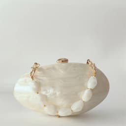 Oval Marble Beige Shell Acrylic Luxury Elegant Lady Evening Bag Cute Handbag Wedding Lady Girl Female Mini Purse
