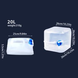 Portable Outdoor Water Tank 5-20l Foldable Water Bag With Faucet Large Capacity Water Container For Outdoor Camping BBQ Fishing