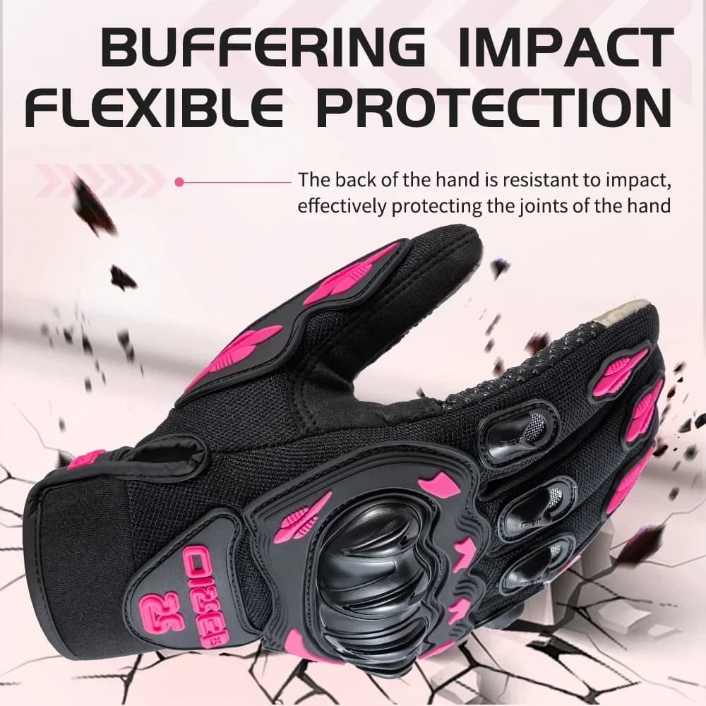 Touchscreen Motorcycle Gloves Breathable Mesh Summer Motocross Racing for Men Women - Ventilated & Lightweight