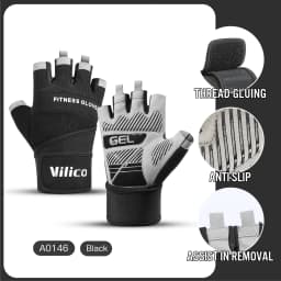 Cycling Gloves Half Finger Gym Weightlifting Dumbbell Training Anti-Slip Fitness Gloves Workout Crossfit Exercise Gloves