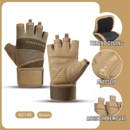 Cycling Gloves Half Finger Gym Weightlifting Dumbbell Training Anti-Slip Fitness Gloves Workout Crossfit Exercise Gloves