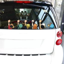 One Piece Anime Car Stickers Cartoon Luffy Joe Bassolo Back Car Rear Window Scratch Stickers Reflective Waterproof Stickers gift