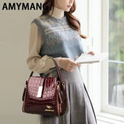 Women Patent Leather Handbag High Quality Interior Slot Pocket Leather Bucket Bag Female Shoulder Bag Luxury Brand Crossbody Bag