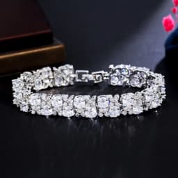 ThreeGraces Luxury Shiny Yellow Cubic Zirconia Leaf Flower Shape Bridal Wedding Party Bracelet for Women Fashion Jewelry BR239