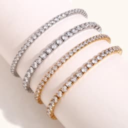 La.Muses Elastic Cubic Zirconia Stainless Steel Woman's Bracelet Fashion Luxurious Jewelry Party Accessories