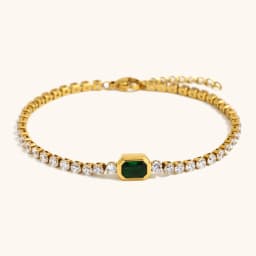 La.Muses Elastic Cubic Zirconia Stainless Steel Woman's Bracelet Fashion Luxurious Jewelry Party Accessories