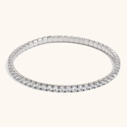 La.Muses Elastic Cubic Zirconia Stainless Steel Woman's Bracelet Fashion Luxurious Jewelry Party Accessories