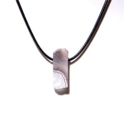 Men Vintage Rectangle Obsidian Pendent Necklace Natural Tiger Eye Labradorite Gem Leather Rope Braid Necklace Healing Jewelry