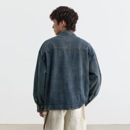 IEFB Menwear Vintage Washed Denim Jacket Stand‑collar Zipper Up Loose Deconstructed Stitching Street Outerwear Short Coat 9X4249
