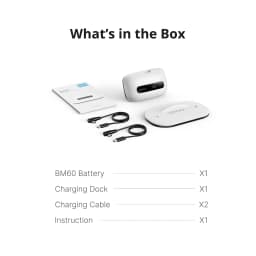 BOBOVR BM60-1 6500mAh Battery and Charging Dock Combo Compatible Only with BOBOVR M3 and M3 Pro+ Head Strap