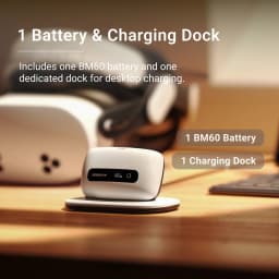 BOBOVR BM60-1 6500mAh Battery and Charging Dock Combo Compatible Only with BOBOVR M3 and M3 Pro+ Head Strap