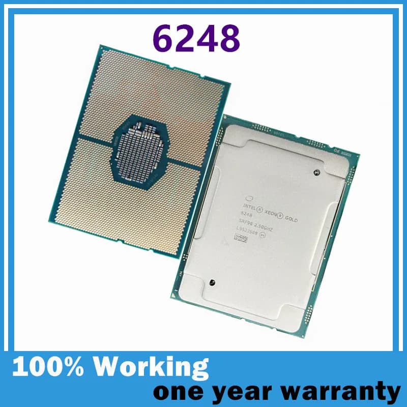 Xeon GOLD 6248 Gold 6248 2.5GHz 20-Core 40-Thread 27.5M 150W LGA3647 SRF90