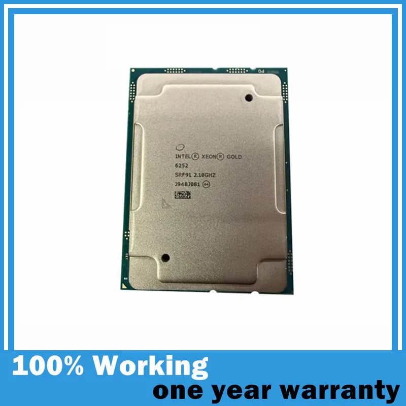 Gold 6252 CPU 24 Cores 48 Threads 2.1GHz 35.75MB 150W LGA3647 GOLD6252