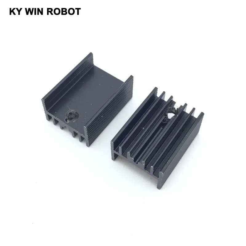 10pcs Aluminium TO-220 Heatsink TO 220 Heat Sink Transistor Radiator TO220 Cooler Cooling Black 20*15*10MM