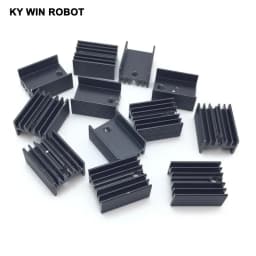 10pcs Aluminium TO-220 Heatsink TO 220 Heat Sink Transistor Radiator TO220 Cooler Cooling Black 20*15*10MM