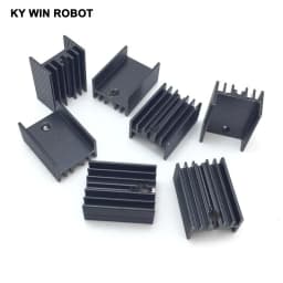 10pcs Aluminium TO-220 Heatsink TO 220 Heat Sink Transistor Radiator TO220 Cooler Cooling Black 20*15*10MM