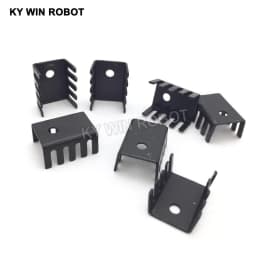 50PCS Black 15*10*20MM Triode Heat Sink 10*15*20MM TO-220 TO220 Transistor Aluminum Radiator Heat Sink Cooler Cooling 20*15*10MM